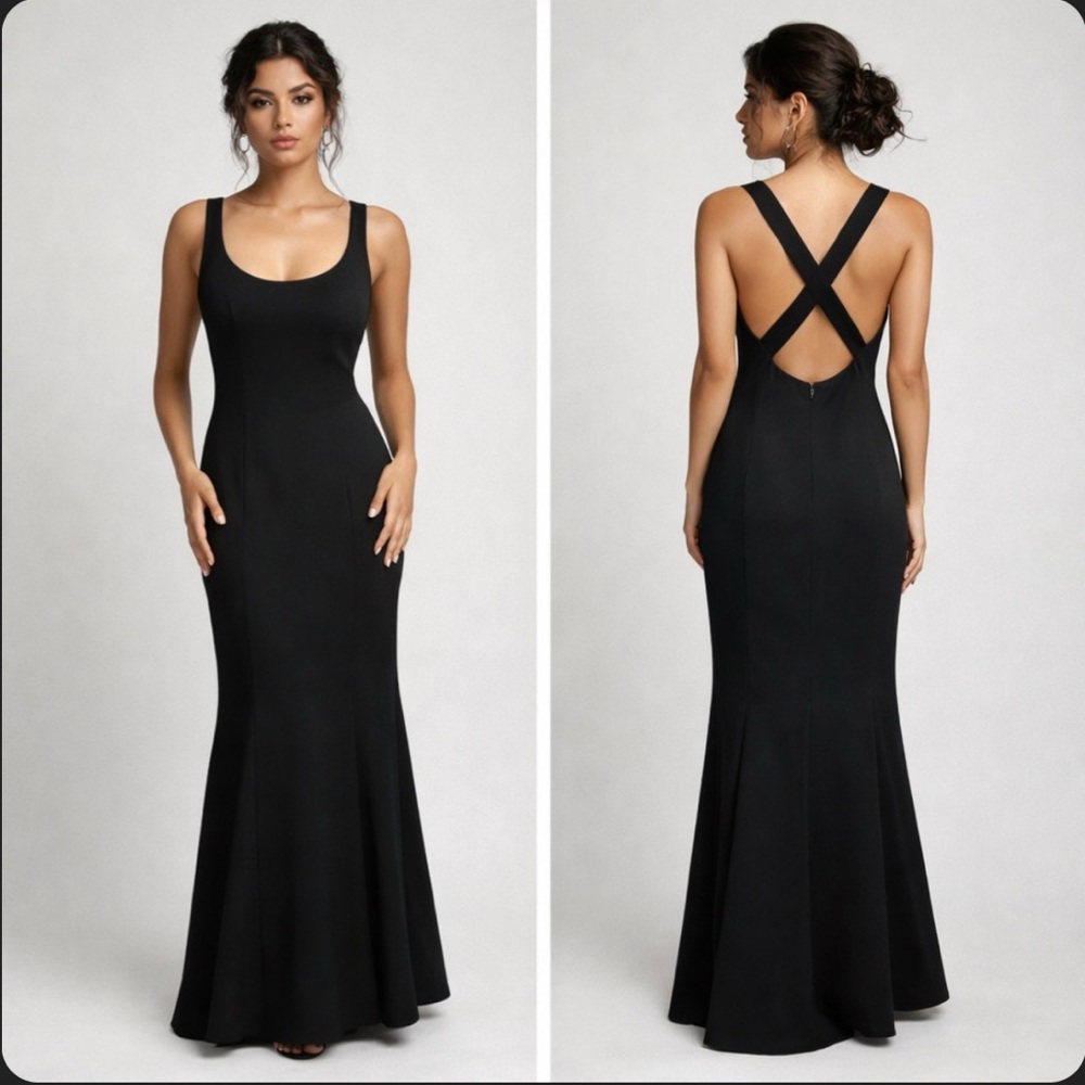 Vintage 90s Kathryn Conover LBD Cocktail Dress midi maxi pretty woman as 12
